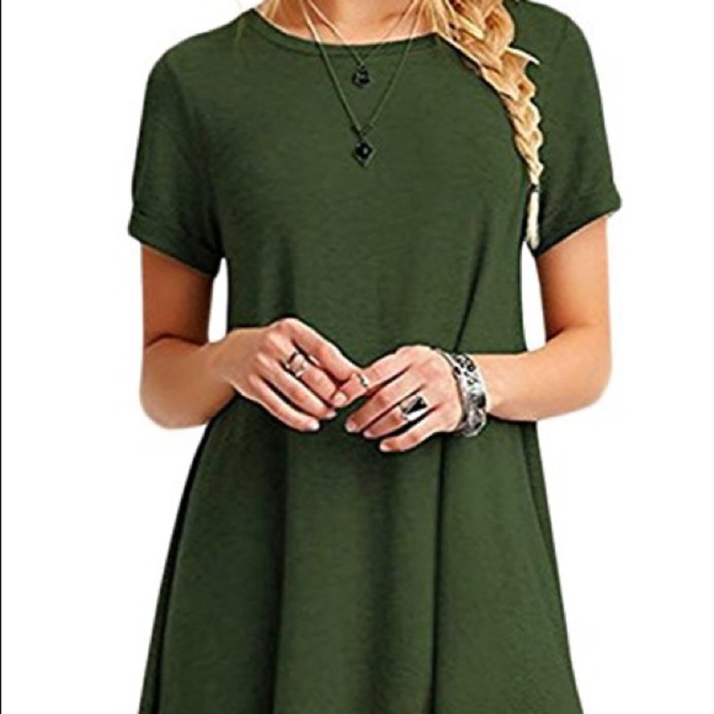 Green forever 21 shift dress